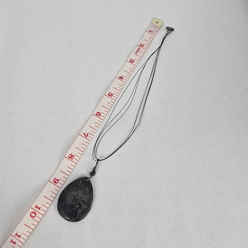 925 Sterling Silver Stone Pendant Necklace – Minimalist Artisan Style.