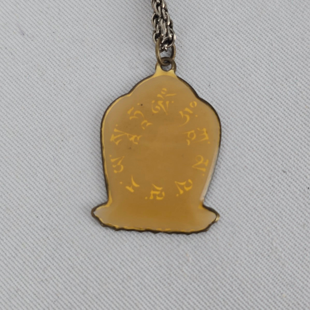 Vintage Tibetan Buddhist Shrine Pendant Necklace Boho Spiritual Charm
