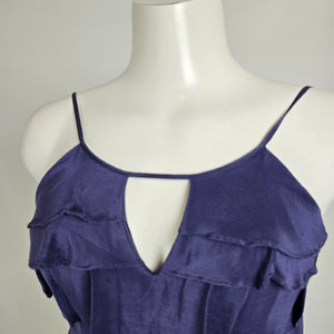 BCBG Max Azria Silk Blend Purple Tiered Party Dress Y2K Cocktail Dress Sz 0