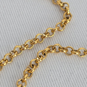 Vintage Napier Cross Pendant Necklace Red Rose Gold Tone