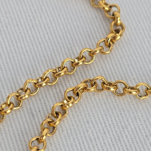 Vintage Napier Cross Pendant Necklace Red Rose Gold Tone