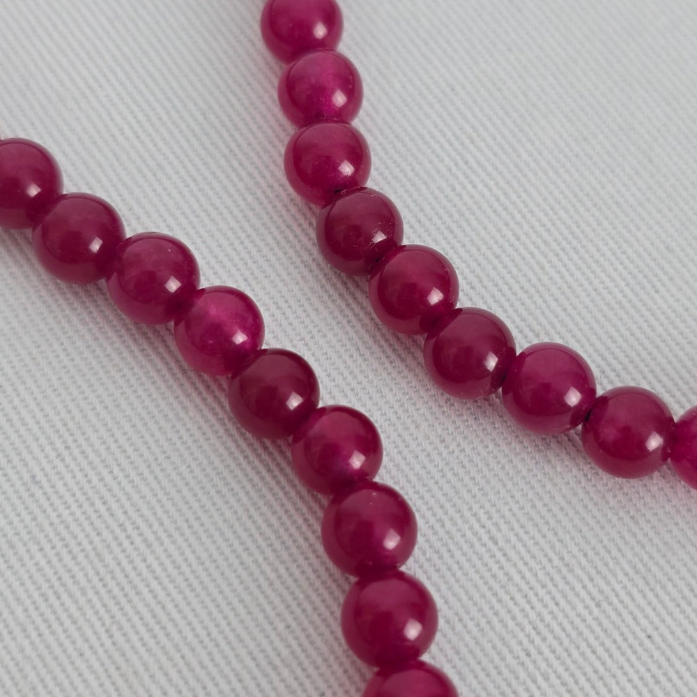 Vintage Berry Red Beaded Tassel Necklace Fish Charm Boho Artisan Style