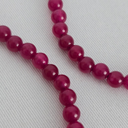 Vintage Berry Red Beaded Tassel Necklace Fish Charm Boho Artisan Style