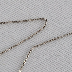 Dainty Crystal Necklace Silver Tone CZ Pendant
