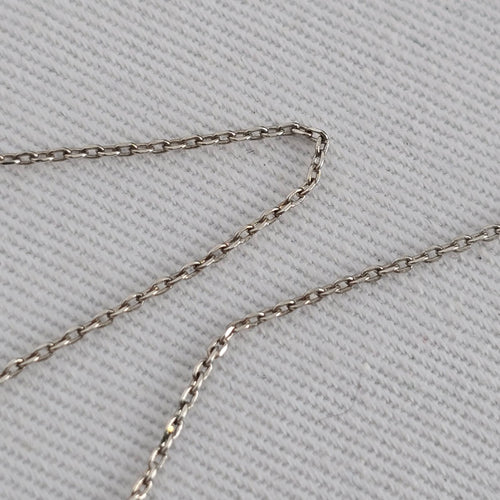 Dainty Crystal Necklace Silver Tone CZ Pendant