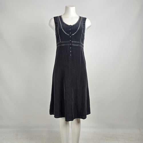 Theory Silk Black Sleeveless Midi Dress Size 4