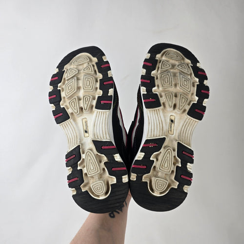 Skechers Sport Daykota Chunky Sneakers Black Rainbow Trim Size 8
