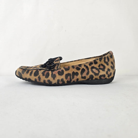 Peter Kaiser Leopard Print Loafers Ballet Flats Animal Print Comfort Shoes Size 6.5