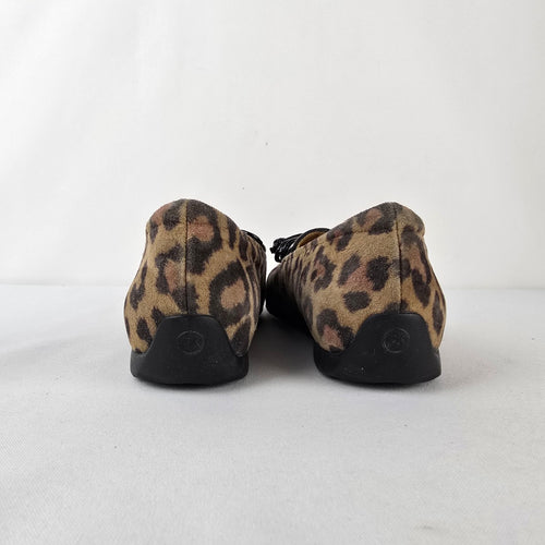 Peter Kaiser Leopard Print Loafers Ballet Flats Animal Print Comfort Shoes Size 6.5