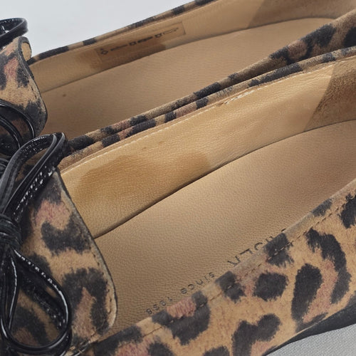 Peter Kaiser Leopard Print Loafers Ballet Flats Animal Print Comfort Shoes Size 6.5