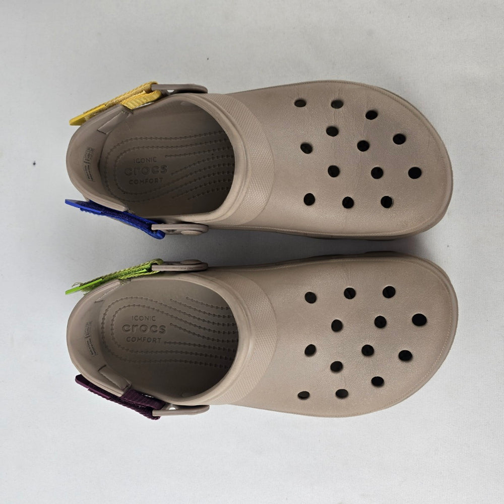 Crocs Classic All Terrain Clogs Taupe Adjustable Strap Size 10