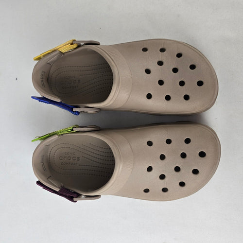 Crocs Classic All Terrain Clogs Taupe Adjustable Strap Size 10