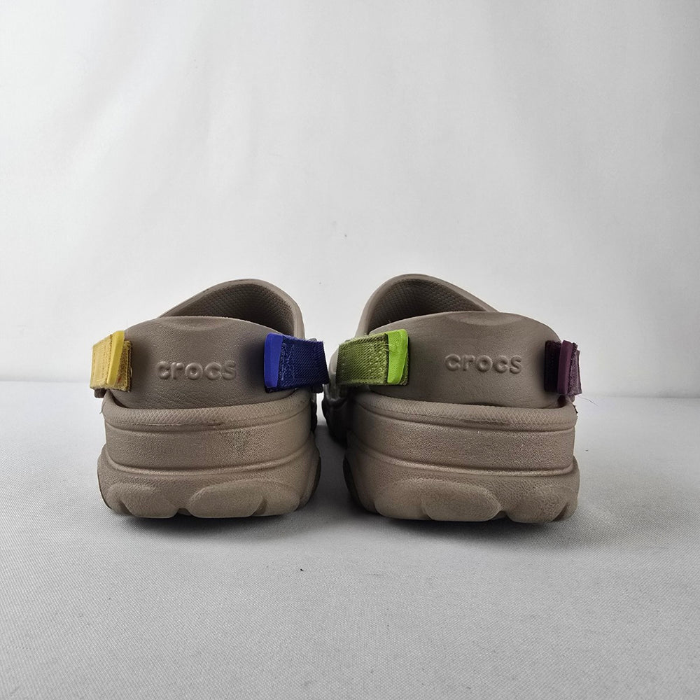 Crocs Classic All Terrain Clogs Taupe Adjustable Strap Size 10