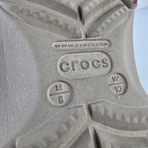 Crocs Classic All Terrain Clogs Taupe Adjustable Strap Size 10