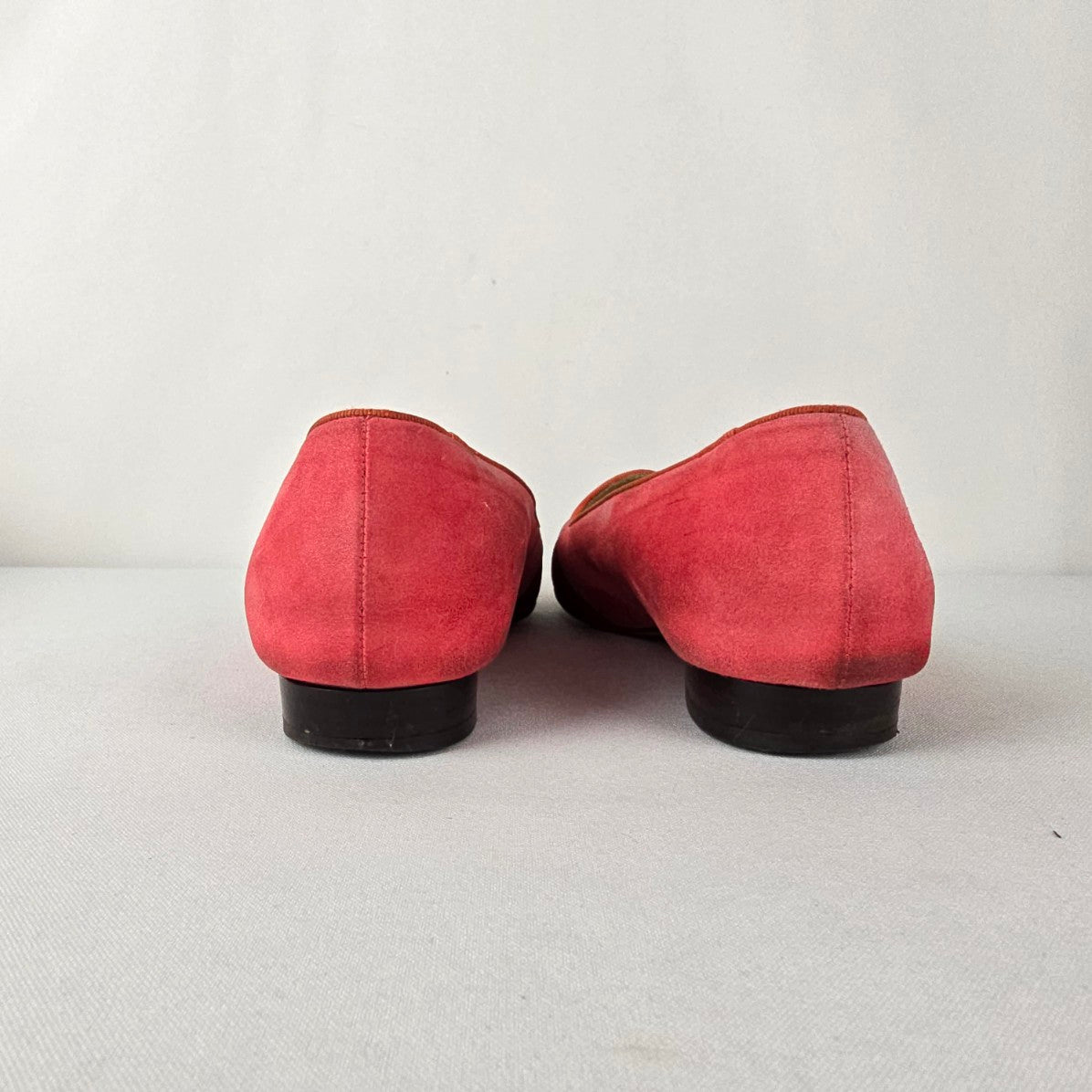 Charlotte Olympia Pink Suede Lips Flats Colorblock Loafers Size 8
