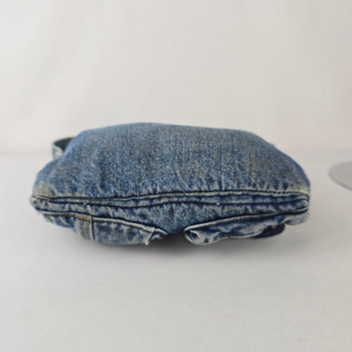 Y2K Denim Cargo Shoulder Bag Blue Jean Multi Pocket Purse