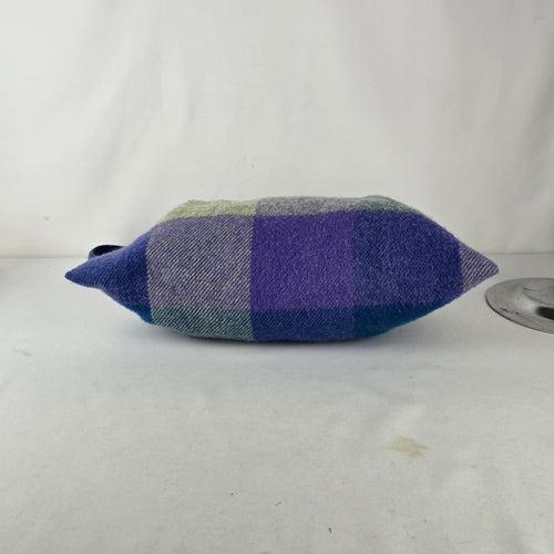 Cyndi Graham Handweaving Studio Irish Wool Purse Purple Plaid