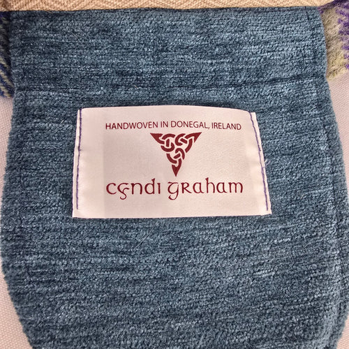 Cyndi Graham Handweaving Studio Irish Wool Purse Purple Plaid