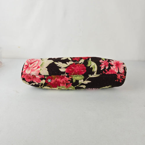 Vintage Floral Tapestry Clutch Purse Frame Evening Bag