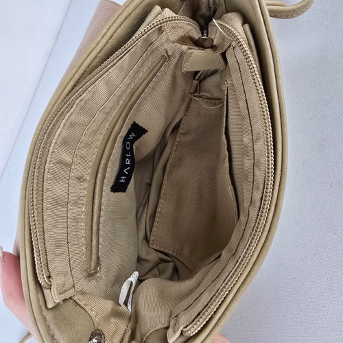 Harlow Beige Fringe Crossbody Bag Boho Festival Purse