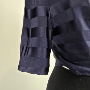 Vintage Roger Sakoun Paris Silk Wrap Blouse Cardigan Sz 12