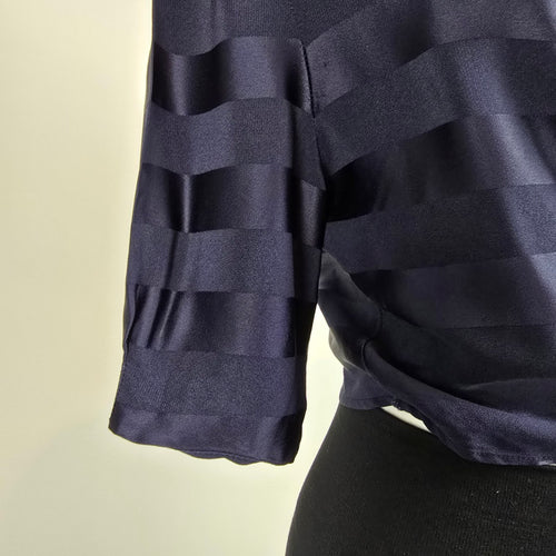 Vintage Roger Sakoun Paris Silk Wrap Blouse Cardigan Sz 12