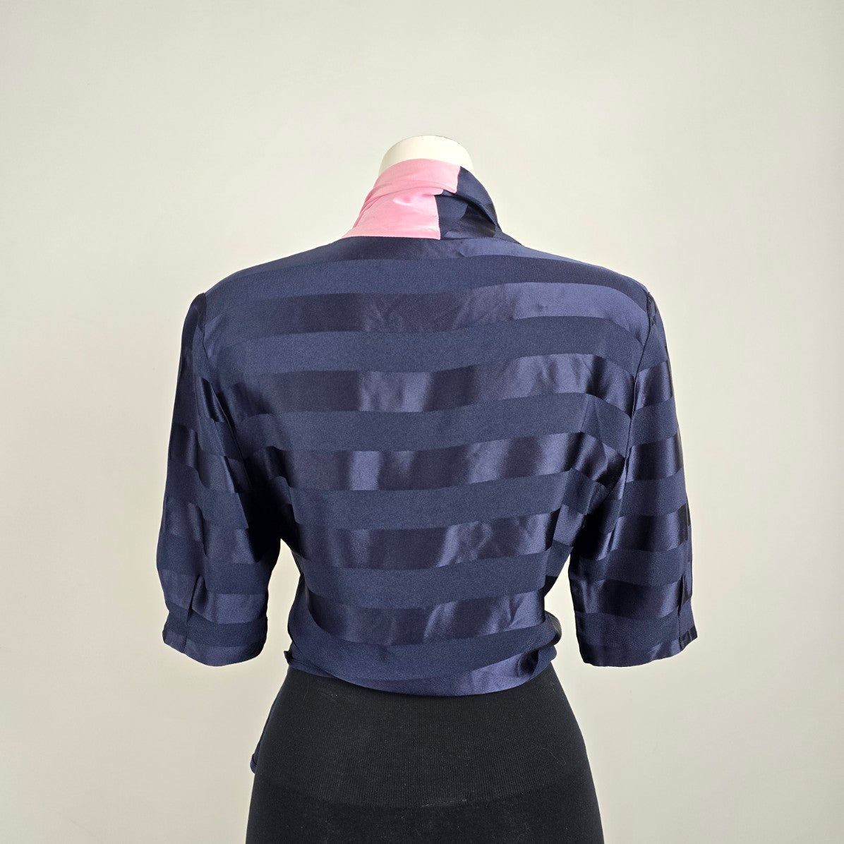 Vintage Roger Sakoun Paris Silk Wrap Blouse Cardigan Sz 12