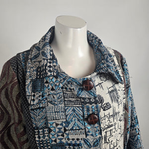 Vintage Stella Morgan Patchwork Tapestry Jacket Size L