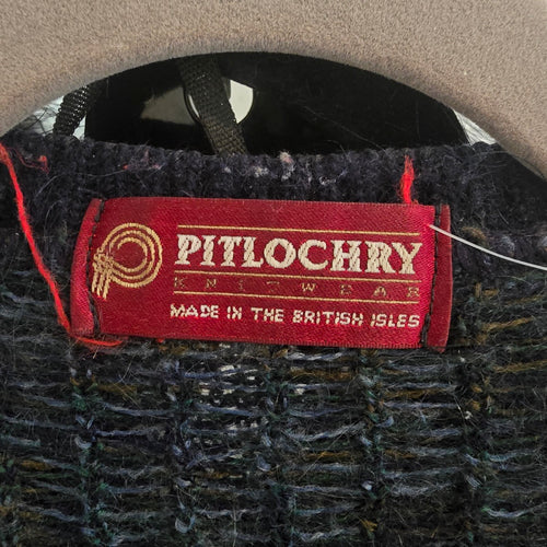 Vintage Pitlochry Scotland Mohair Wool Paisley Cardigan Size L