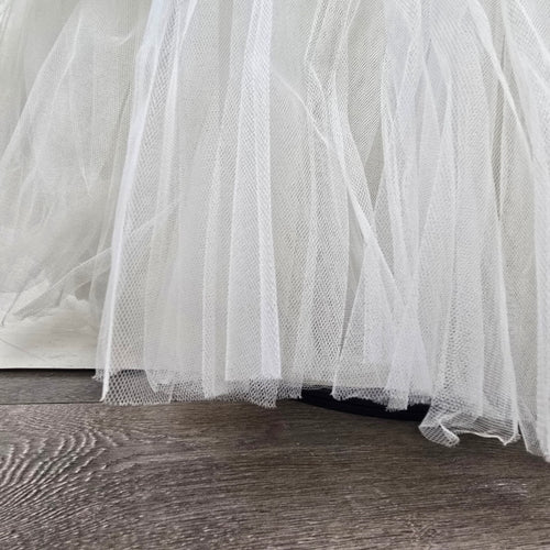 Vintage Lace Tulle Wedding Dress Long Sleeve Bridal Gown