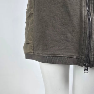 Mür Mür Olive Green Hooded Sleeveless Zip Vest Tunic Sz M