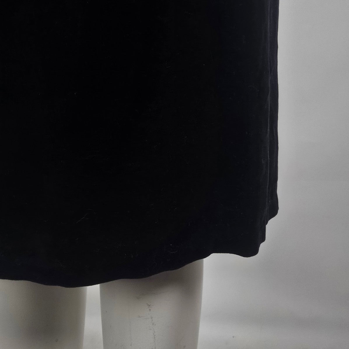 Vintage Black Velvet Gold Button Jacket Skirt Set Size S