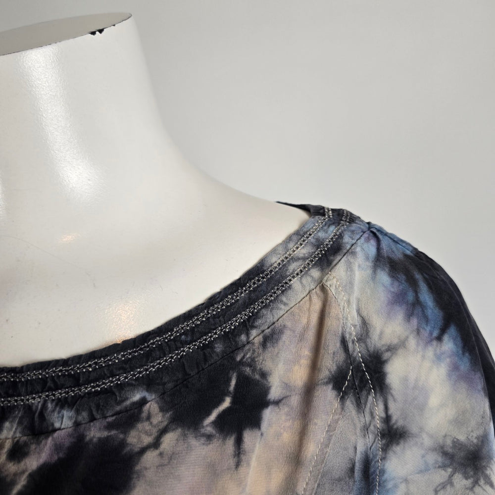 Shoulder Y2K Tie Dye Tunic Mini Dress Sz M