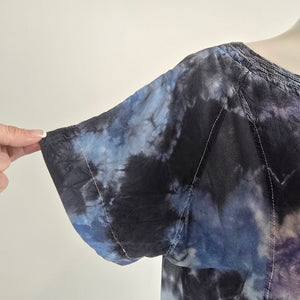 Shoulder Y2K Tie Dye Tunic Mini Dress Sz M
