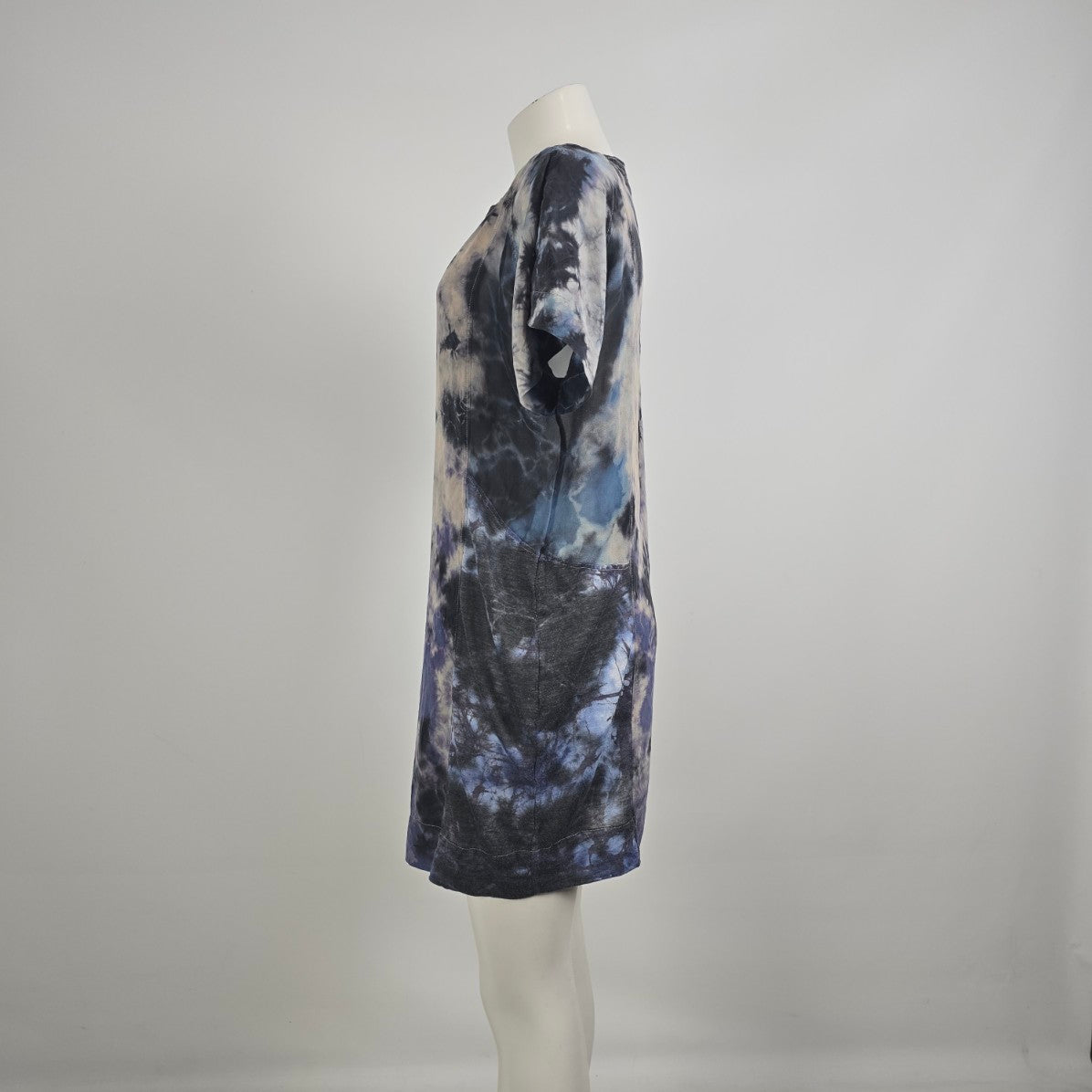 Shoulder Y2K Tie Dye Tunic Mini Dress Sz M
