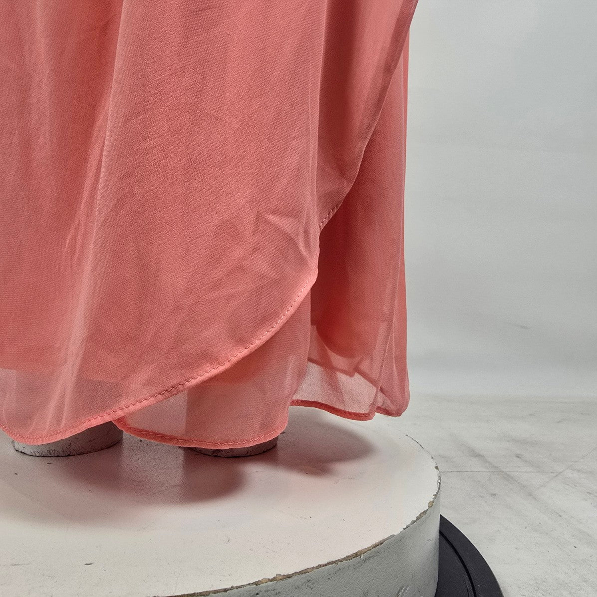 Dessy Collection Coral Strapless Bridesmaid Maxi Dress Size 6