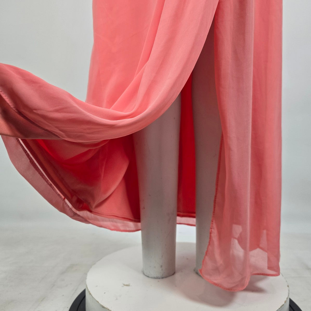 Dessy Collection Coral Strapless Bridesmaid Maxi Dress Size 6
