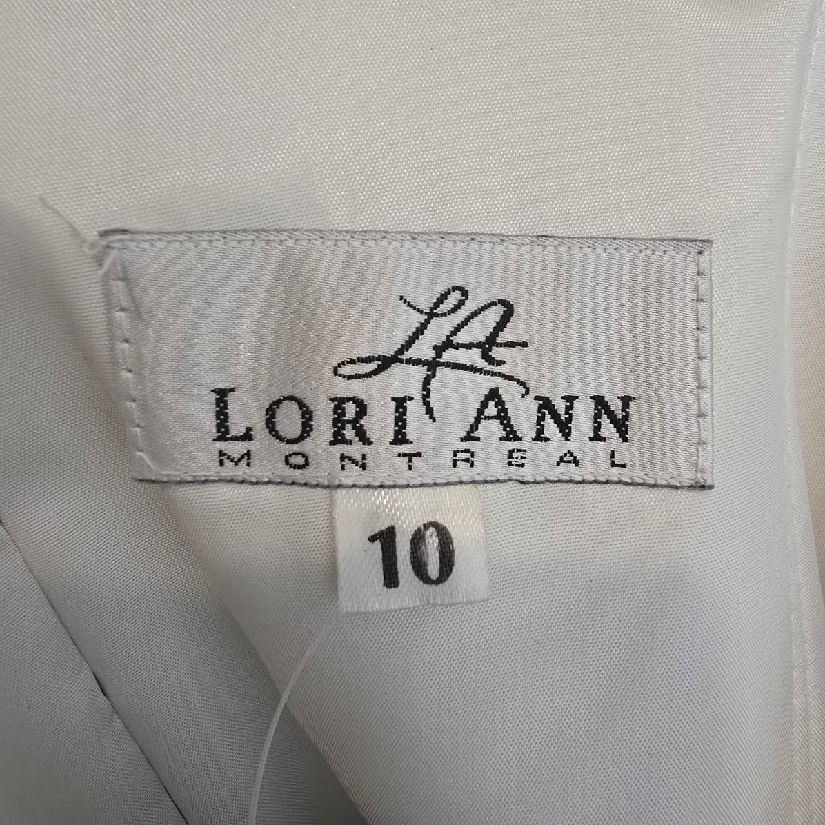 Vintage Lori Ann Black White Off Shoulder Formal Gown Sz 10