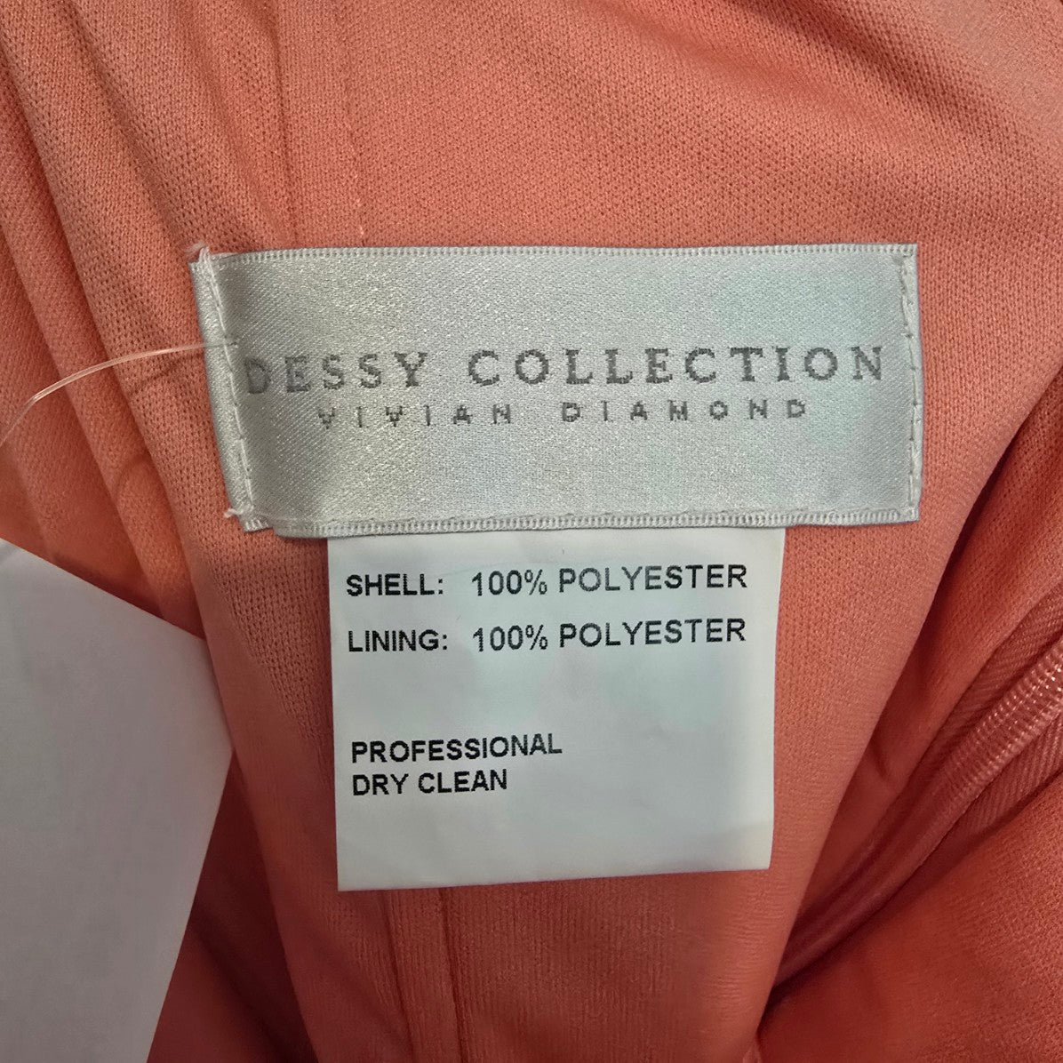 Dessy Collection Coral Strapless Bridesmaid Maxi Dress Sz 14