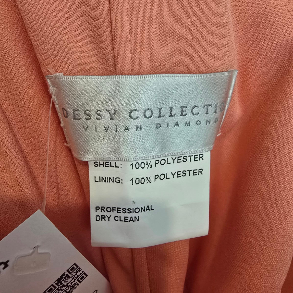 Dessy Collection Coral Strapless Bridesmaid Maxi Dress Sz 8