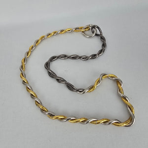 Vintage Mixed Metal Bendable Snake Choker Necklace