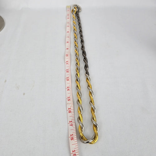 Vintage Mixed Metal Bendable Snake Choker Necklace