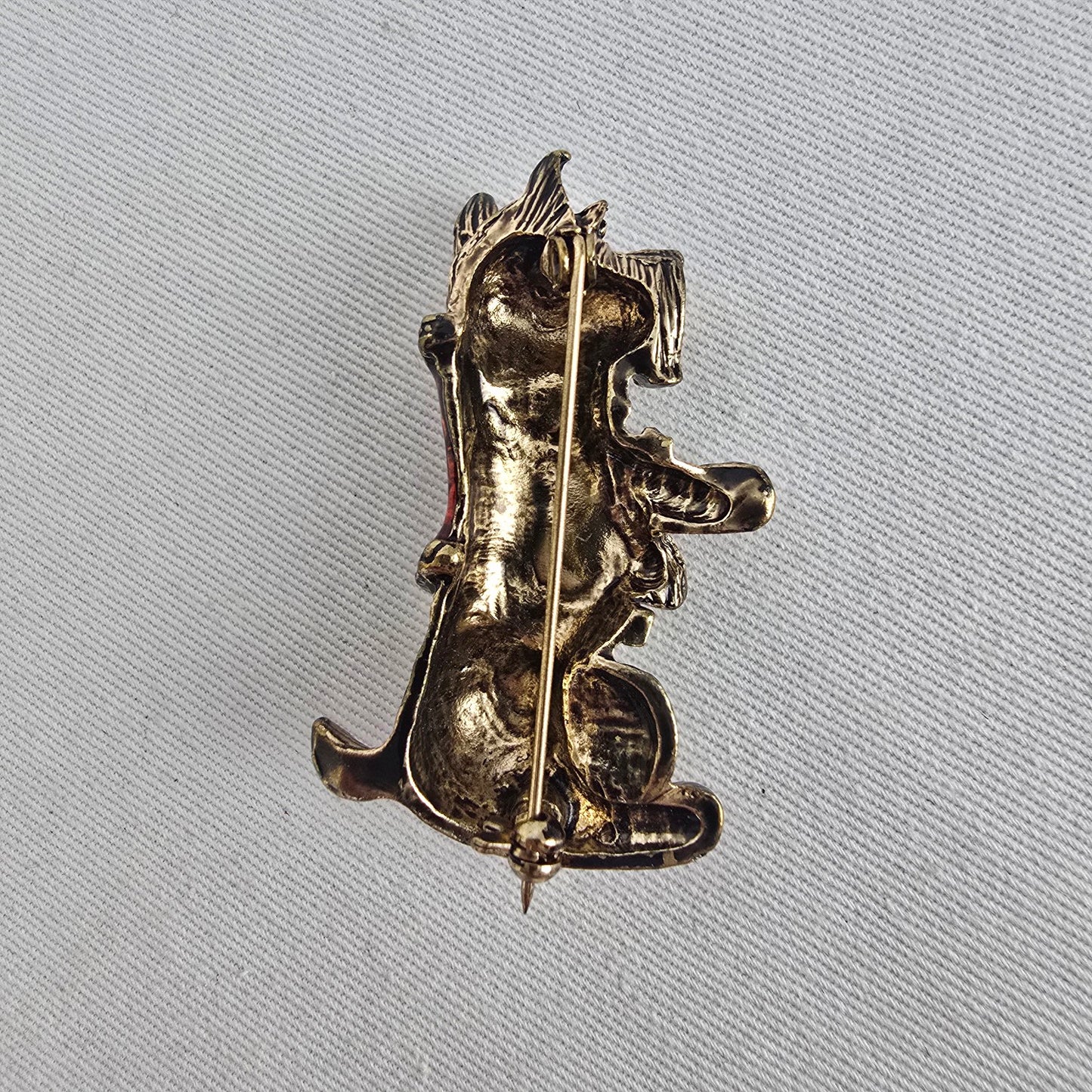Vintage Scottie Dog Rhinestone Sweater Brooch Pin