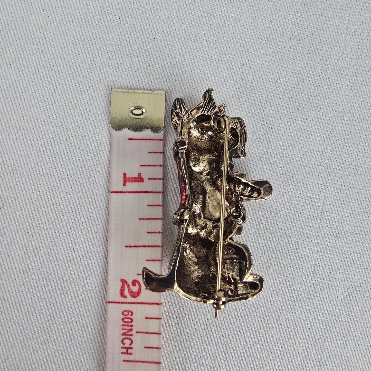 Vintage Scottie Dog Rhinestone Sweater Brooch Pin