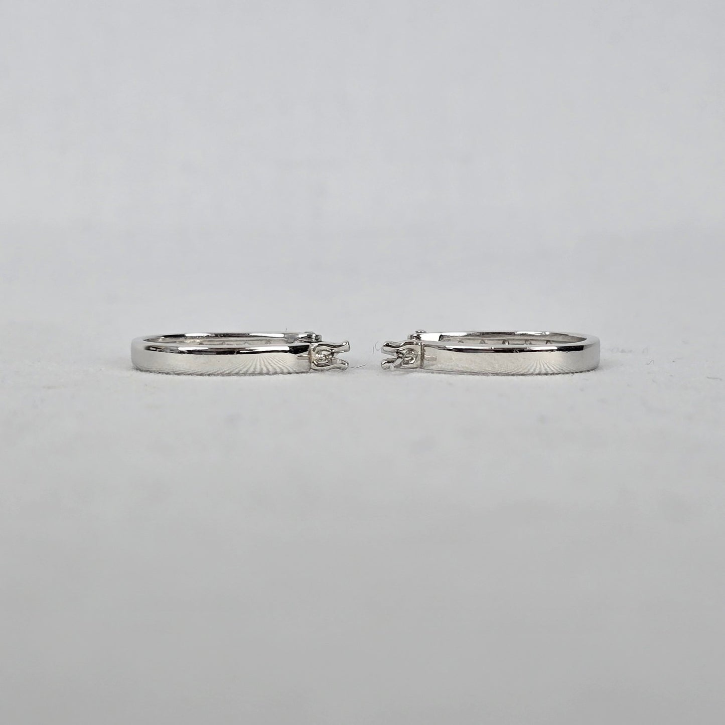 Sterling Silver CZ Channel Set Hoop Earrings