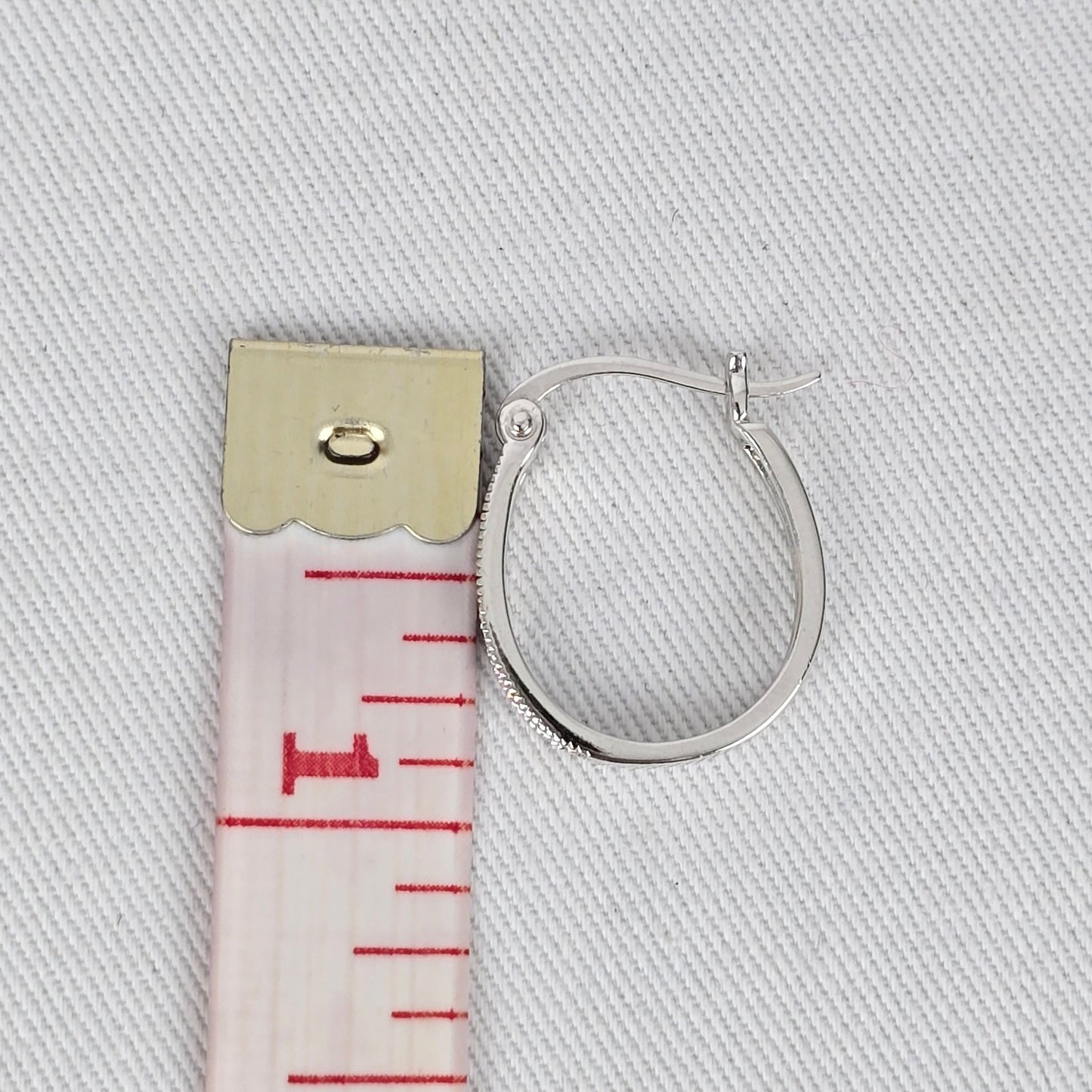 Sterling Silver CZ Channel Set Hoop Earrings