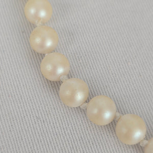 Vintage Faux Pearl Necklace Silver Filigree Clasp