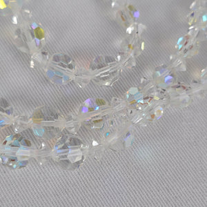 Vintage Aurora Borealis Crystal Multi Strand Necklace