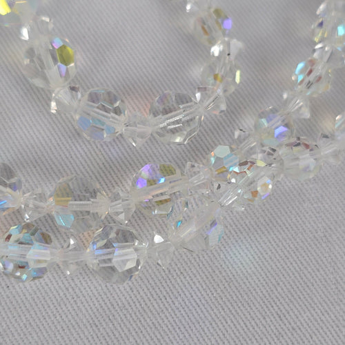 Vintage Aurora Borealis Crystal Multi Strand Necklace