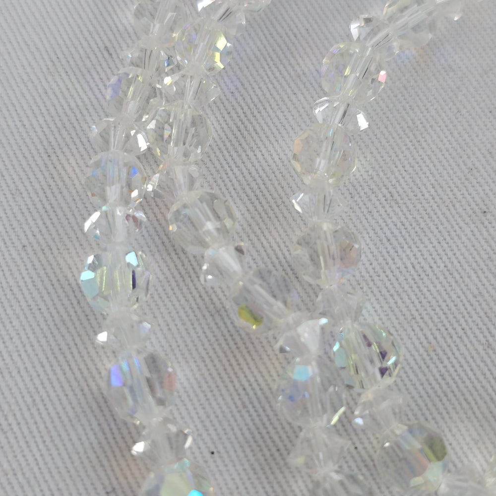 Vintage Aurora Borealis Crystal Multi Strand Necklace